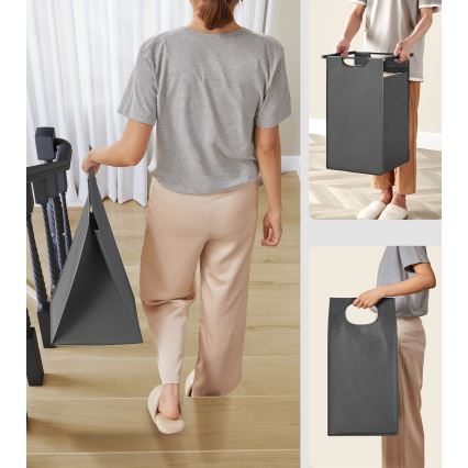 Pyykkikori REX, harmaa