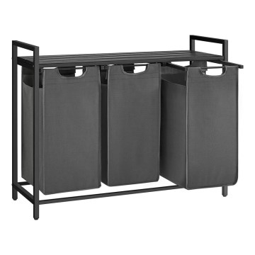 Pyykkikori REX musta/harmaa