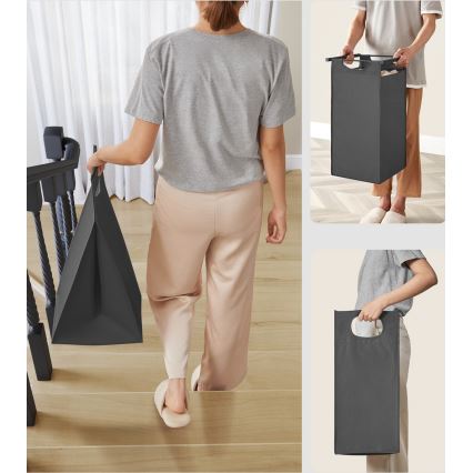 Pyykkikori REX musta/harmaa