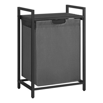 Pyykkikori REX musta/harmaa