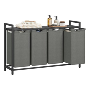 Pyykkikori REX, musta/harmaa