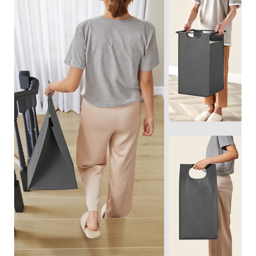 Pyykkikori REX ruskea/harmaa