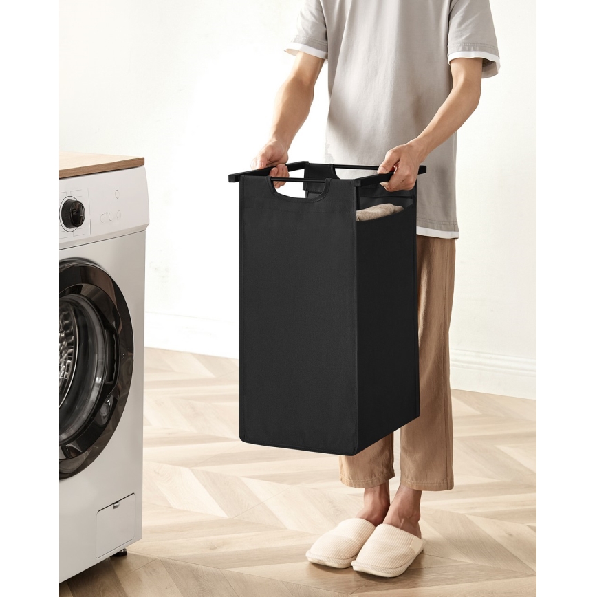 Pyykkikori REX, ruskea/musta