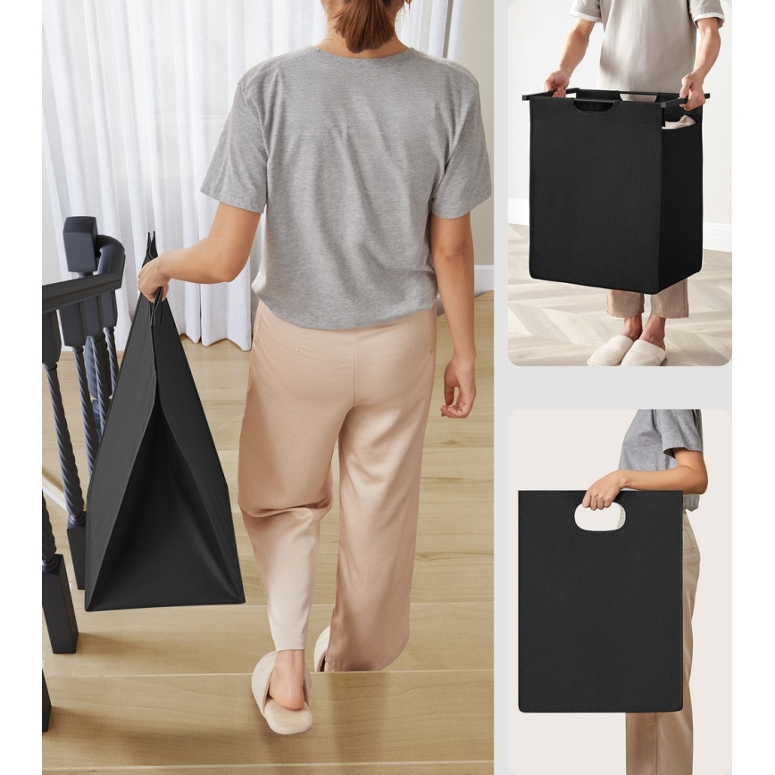 Pyykkikori REX ruskea/musta