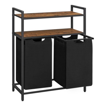 Pyykkikori REX ruskea/musta