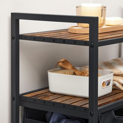 Pyykkikori REX ruskea/musta