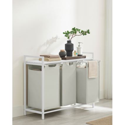 Pyykkikori REX, valkoinen