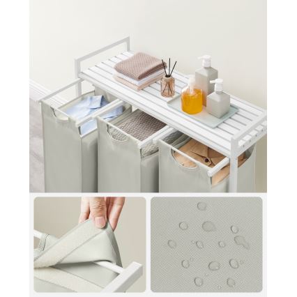 Pyykkikori REX, valkoinen