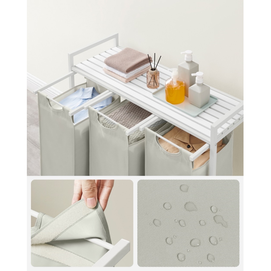 Pyykkikori REX, valkoinen