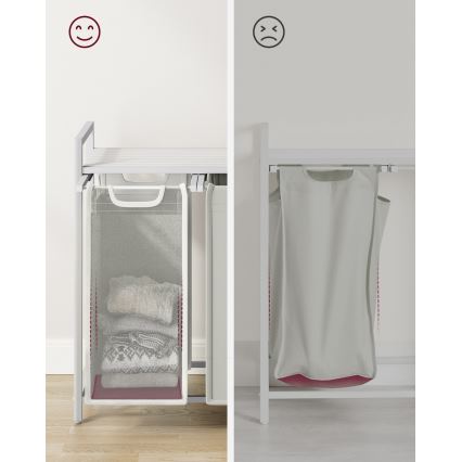 Pyykkikori REX, valkoinen