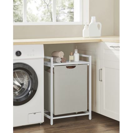 Pyykkikori REX, valkoinen