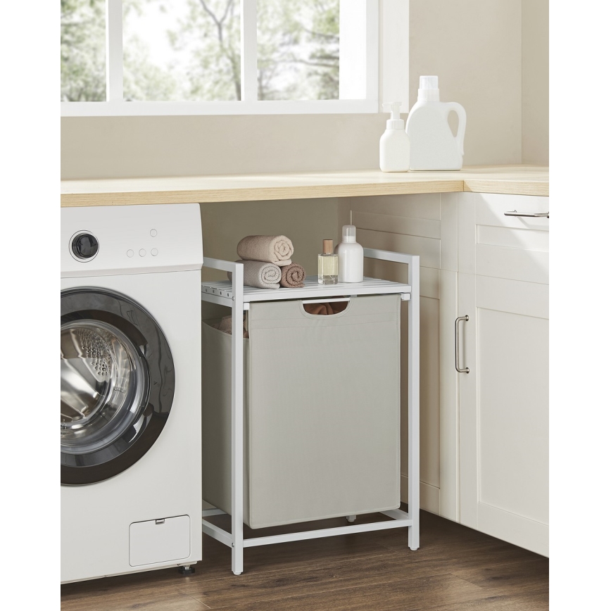 Pyykkikori REX, valkoinen