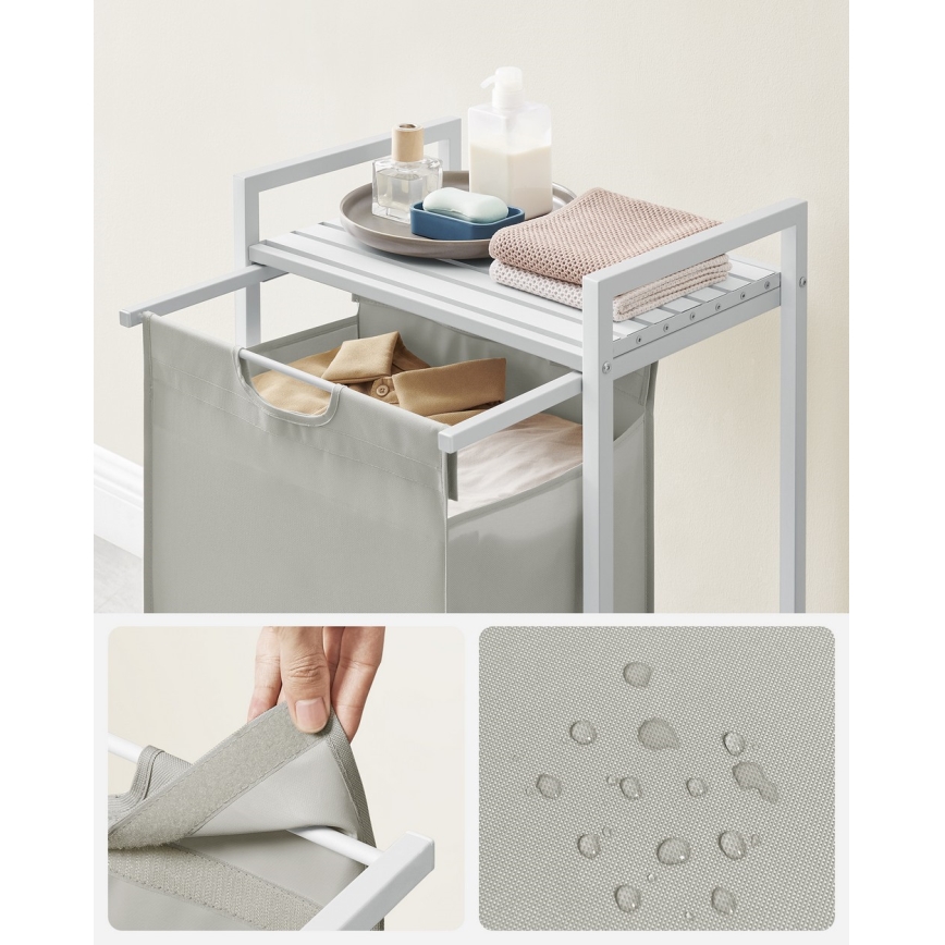 Pyykkikori REX, valkoinen