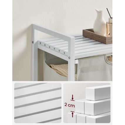 Pyykkikori REX, valkoinen