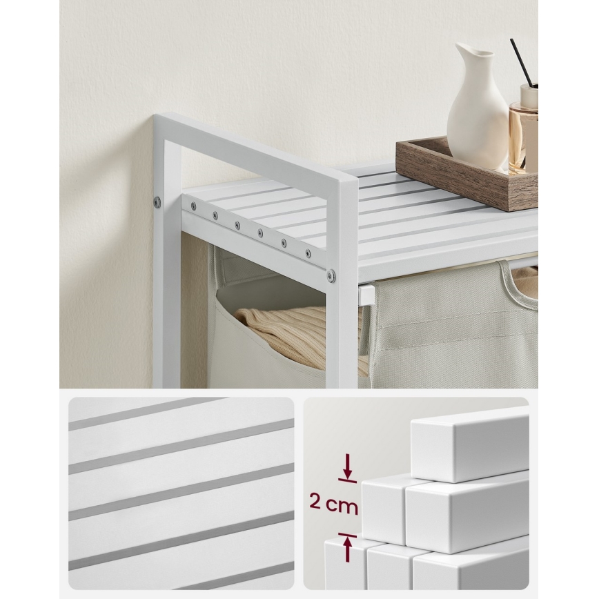 Pyykkikori REX, valkoinen