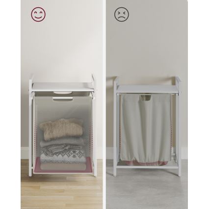 Pyykkikori REX, valkoinen