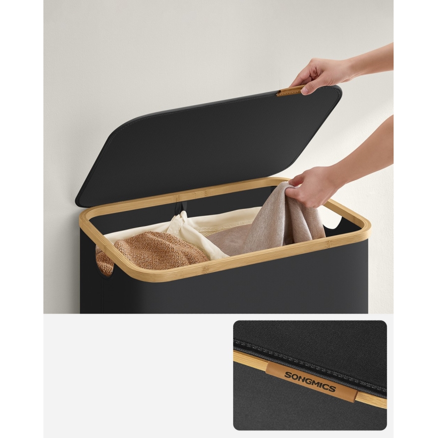 Pyykkikori TATE musta