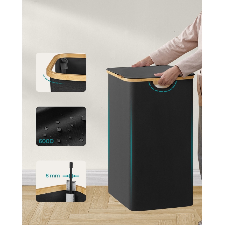 Pyykkikori TATE musta