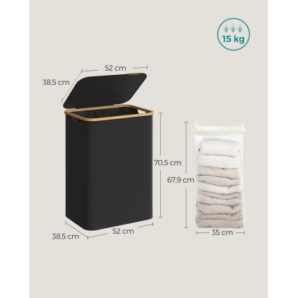 Pyykkikori TATE musta