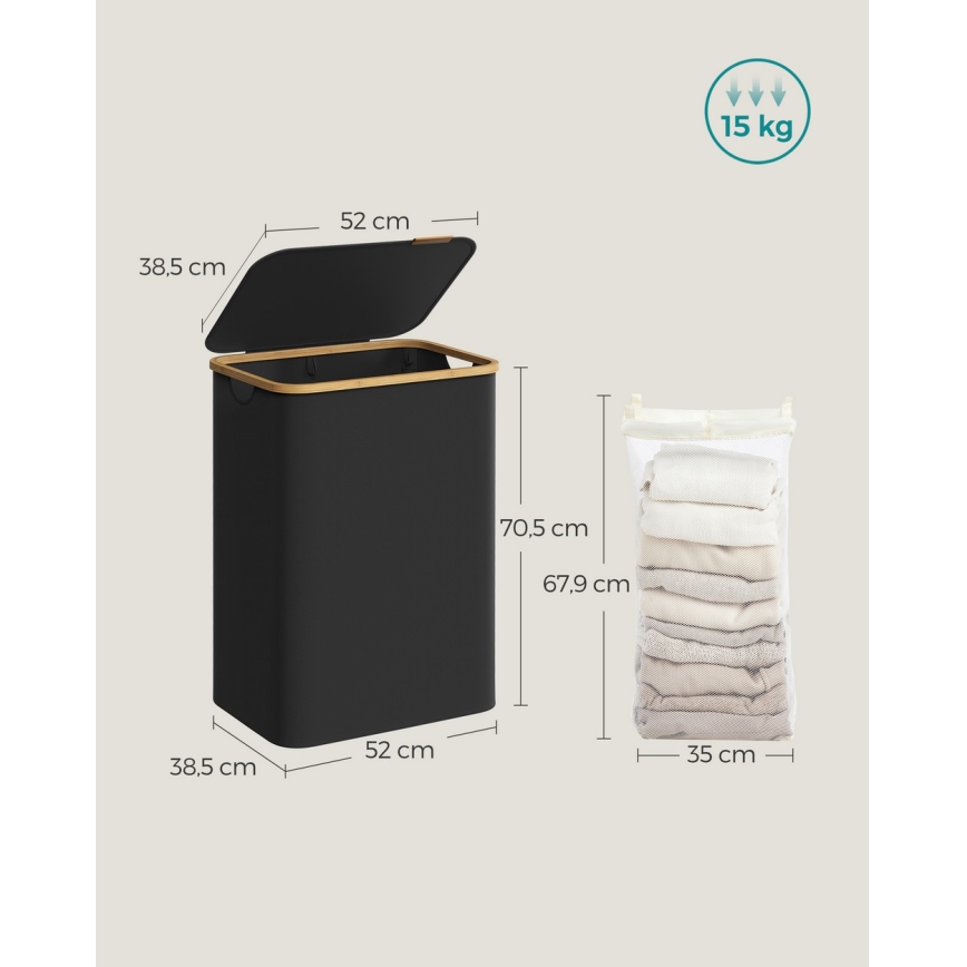 Pyykkikori TATE musta