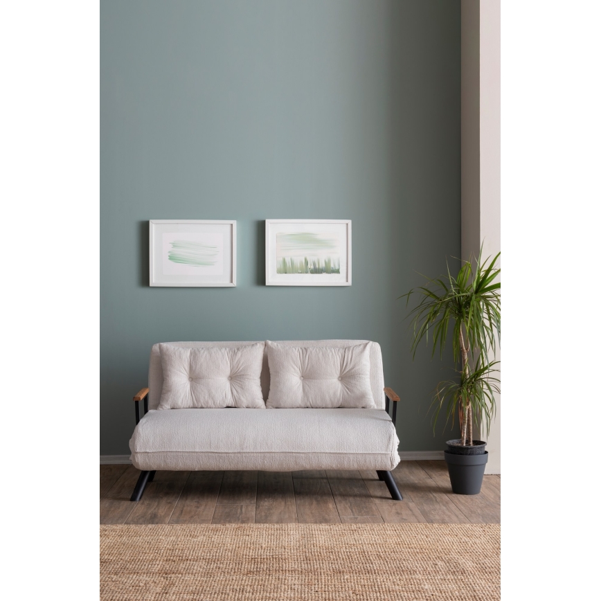 QIRA kaksipaikkainen vuodesohva, valkoinen