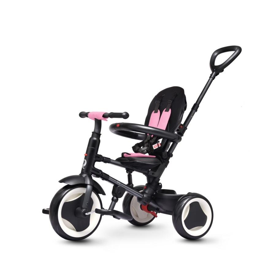 QPlay - Lasten kolmipyörä 3-in-1 RITO EVA vaaleanpunainen