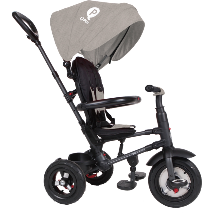 QPlay - Lasten kolmipyörä 3in1 RITO AIR harmaa