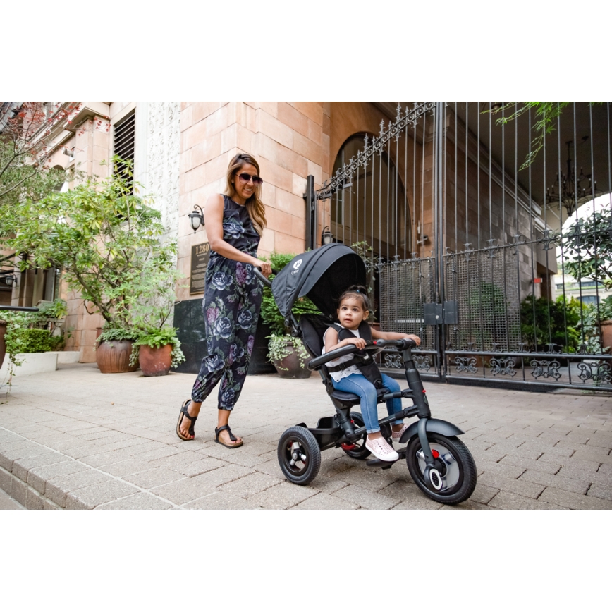 QPlay - Lasten kolmipyörä 3in1 RITO AIR musta