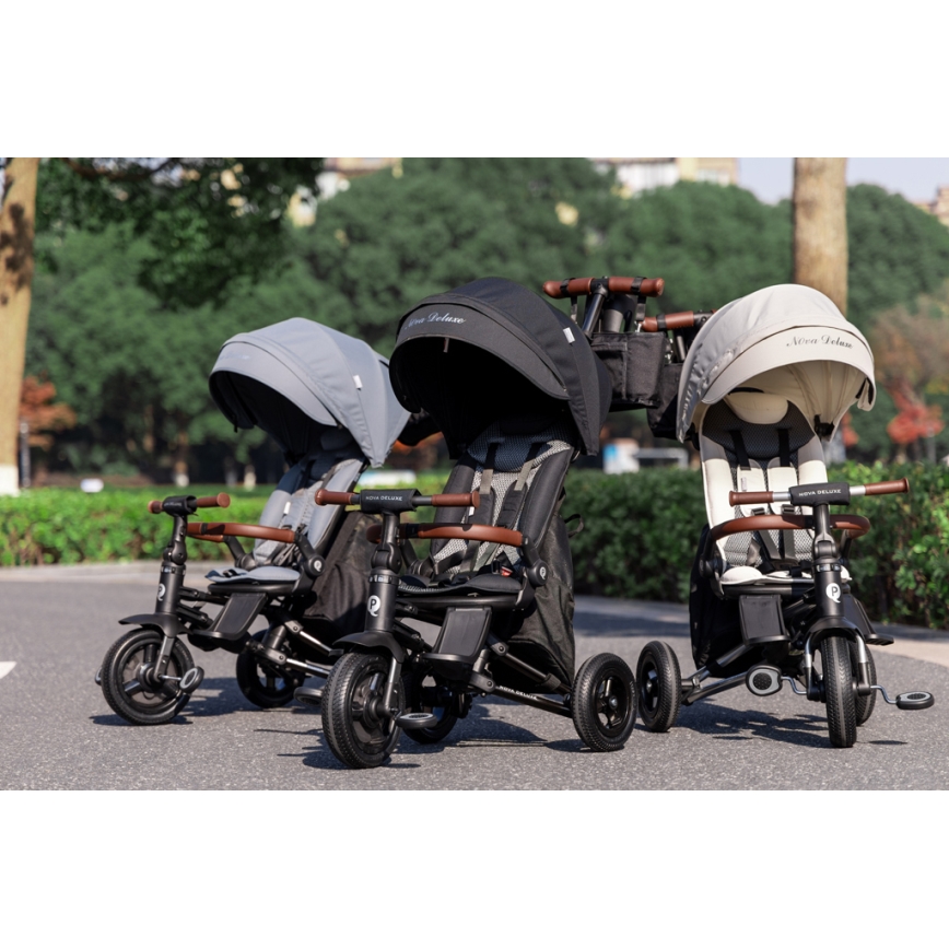 QPlay - Lasten kolmipyörä 5-in-1 NOVA DELUXE beige