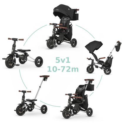 QPlay - Lasten kolmipyörä 5-in-1 NOVA DELUXE musta