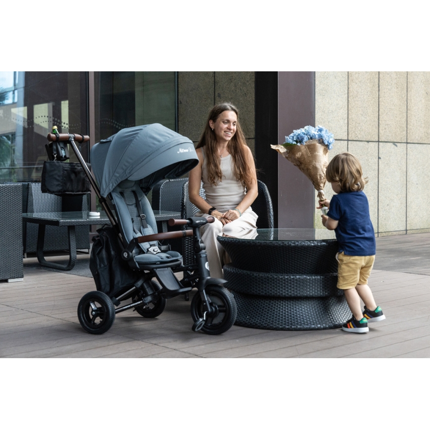 QPlay - Lasten kolmipyörä 5-in-1 NOVA DELUXE musta
