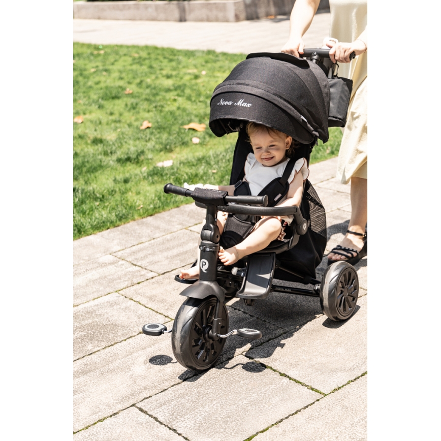 QPlay - Lasten kolmipyörä 5-in-1 NOVA MAX musta