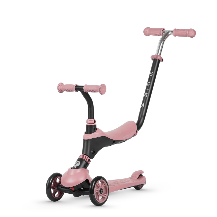 QPlay - Lasten skootteri 4in1 SEMA vaaleanpunainen