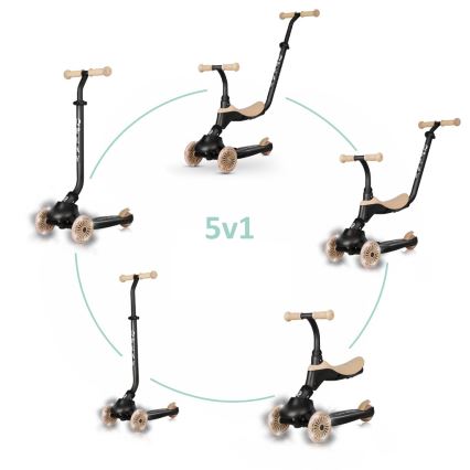 QPlay - Lasten skootteri 5in1 SEMA beige