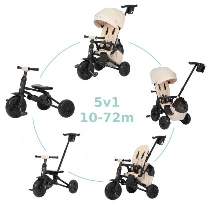 QPlay - NOVA MAX 5-in-1 lasten kolmipyörä, beige
