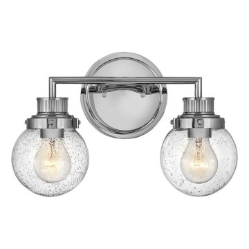 Quintiesse - Kylpyhuoneen seinävalaisin POPPY 2xE27/60W/230V IP44 kiiltävä kromi