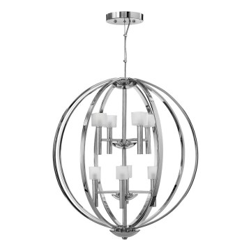 Quintiesse - LED-riippuvalaisin vaijerilla MONDO 8xG9/3W/230V halkaisija 71,3 cm, kiiltävä kromi