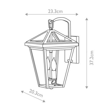 Quintiesse - Ulkoseinävalaisin ALFORD S 2xE14/40W/230V IP44 musta