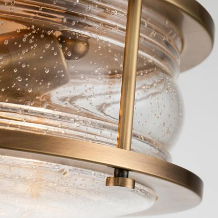 Quintiesse - Kylpyhuoneen kattovalaisin ASHLAND 2xE27/60W/230V halkaisija 30,5 cm IP44 kultainen