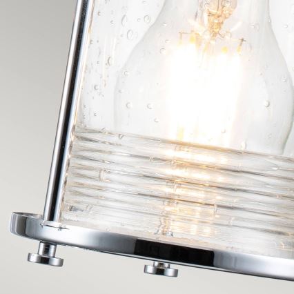 Quintiesse - Ulkoseinävalaisin ASHLAND BAY 3xE27/60W/230V IP44 kiiltävä kromi