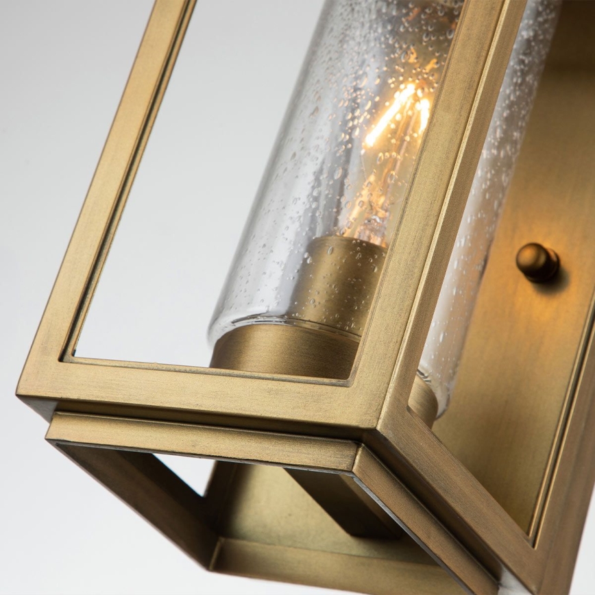 Quintiesse - Ulkokäyttöön tarkoitettu seinävalaisin ATWATER S 1xE27/60W/230V IP44, kultainen