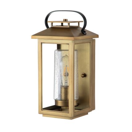 Quintiesse - Ulkokäyttöön tarkoitettu seinävalaisin ATWATER S 1xE27/60W/230V IP44, kultainen