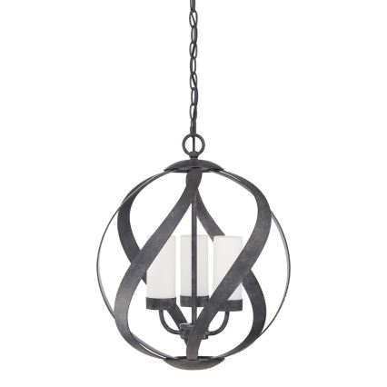 Quintiesse - BLACKSMITH ulkokäyttöinen riippuvalaisin ketjulla, 3xE14/40W/230V, halkaisija 40,7 cm, IP44, musta