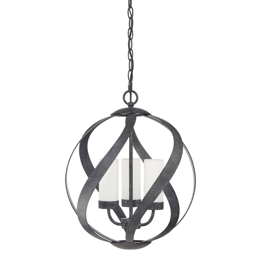 Quintiesse - BLACKSMITH ulkokäyttöinen riippuvalaisin ketjulla, 3xE14/40W/230V, halkaisija 40,7 cm, IP44, musta