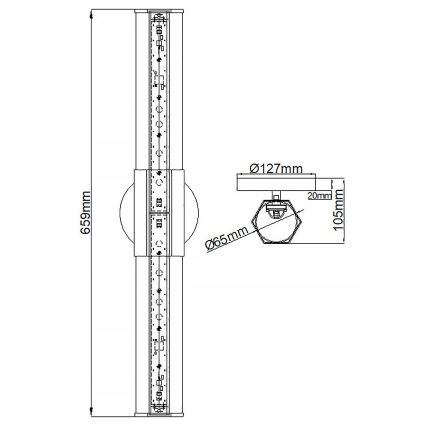 Quintiesse - LED-kylpyhuoneen seinävalaisin FACET 2xLED/12W/230V IP44 kultainen