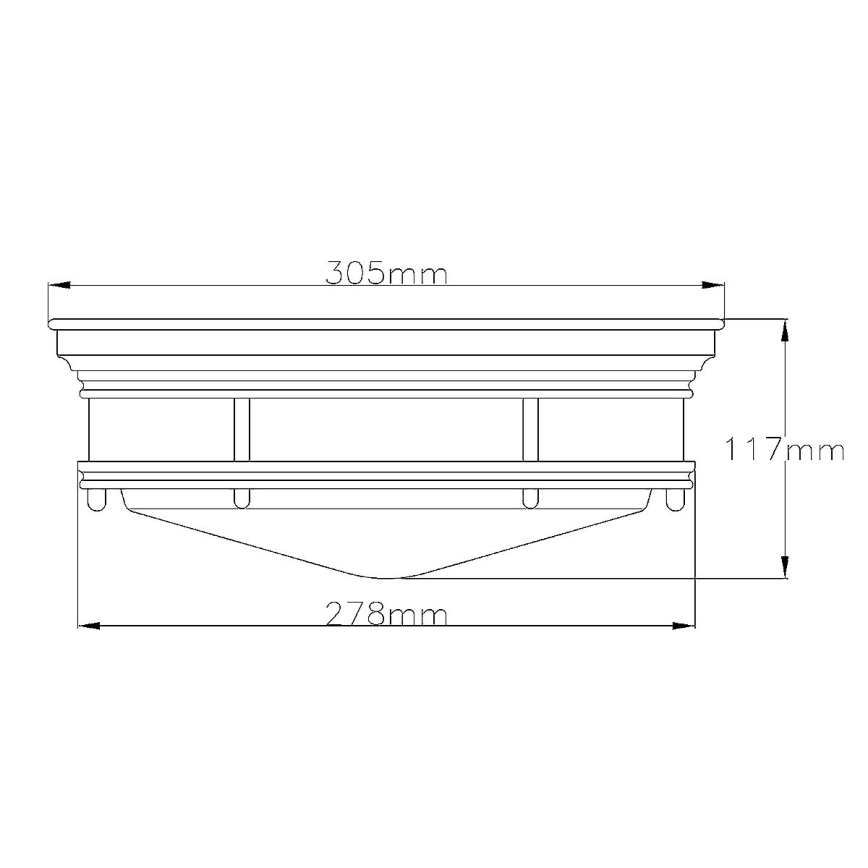 Quintiesse - Ulkokäyttöön tarkoitettu kattovalaisin HADRIAN 2xE27/40W/230V halkaisija 27,8 cm IP44 kiiltävä kromi