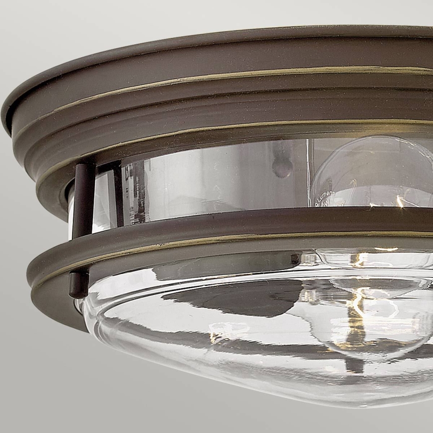 Quintiesse - Ulkokäyttöön tarkoitettu kattovalaisin HADRIAN 2xE27/40W/230V halkaisija 27,8 cm IP44 pronssinvärinen