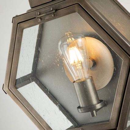 Quintiesse - Ulkoseinävalaisin HEATH M 1xE27/60W/230V IP44 pronssinvärinen