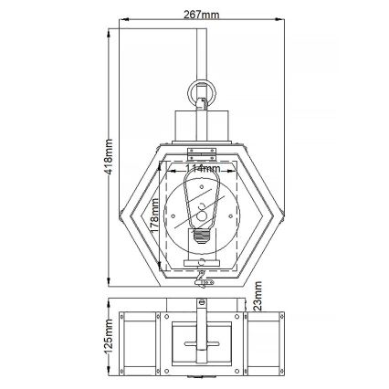 Quintiesse - Ulkoseinävalaisin HEATH M 1xE27/60W/230V IP44 musta