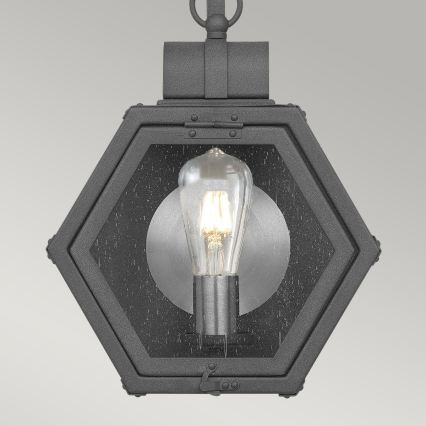 Quintiesse - Ulkoseinävalaisin HEATH S 1xE27/60W/230V IP44 musta
